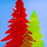 perspex christmas trees