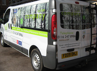 Vehicle graphics for SJT Company Services