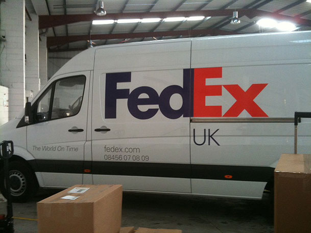 Sign makers vehicle graphics for FedEx