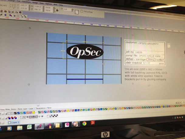 Sign makers fascia sign for OpSec Security